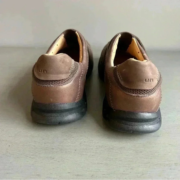 Clarks Unstructured Brown Bronze Leather Casual Slip On Shoes Loafer Women 8 - Picture 9 of 14